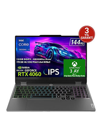  LOQ 15IRX9 Intel Core İ7 13650HX 12GB 1TB SSD RTX 4060 (115W) 15.6" sRGB 144Hz FHD IPS Panel Freedos Taşınabilir Bilgisayar 83DV011GTR 1 LOQ 15IRX9 Intel Core İ7 13650HX 12GB 1TB SSD RTX 4060 (115W) 15.6" sRGB 144Hz FHD IPS Panel Freedos Taşınabilir