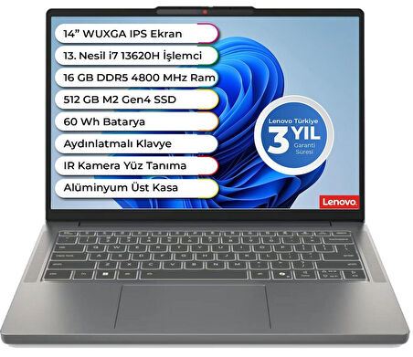 Lenovo Ideapad Slim 3 83K0002ATR i7-13620H 16GB 512SSD 14" WUXGA FreeDOS Dizüstü Bilgisayar