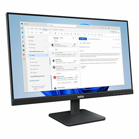 Lenovo ThinkVision S24-4e 64B5KAT1TK 23.8" 100Hz 4Ms VGA+HDMI FullHD IPS Vesa Monitör