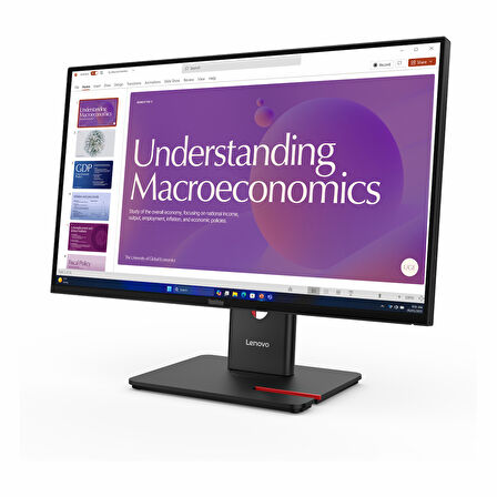 Lenovo ThinkVision T24D-40 64B9GAT1TK 23.8" 120Hz 4Ms HDMI+DP+USB-C+RJ45 FullHD IPS Pivot Vesa Monitör