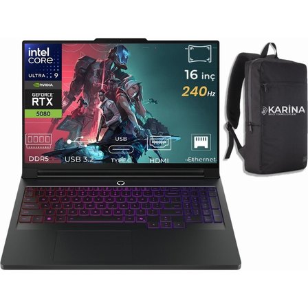 Lenovo Legion Pro 7 16IAX10H Ultra 9 275HX 83F5004RTR-K03 128GB 1tb RTX5080 16GB W11HOME 16" 240Hz Wqxga Gaming Laptop