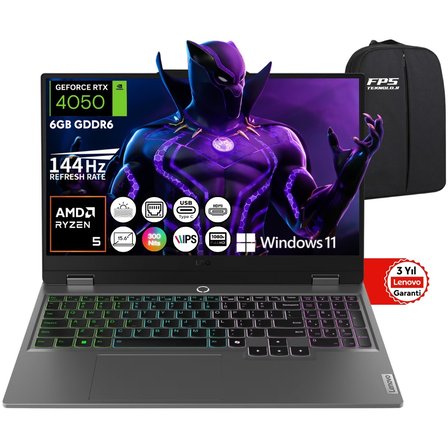 Loq Ryzen 5 7235HS RTX4050 16GB Ram 1tb SSD 15.6" IPS Fhd 144Hz W11 83JC00H4TR Taşınabilir Bilgisayar