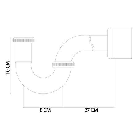 DP-201 Sifon Alt Takımı Krom DP-201