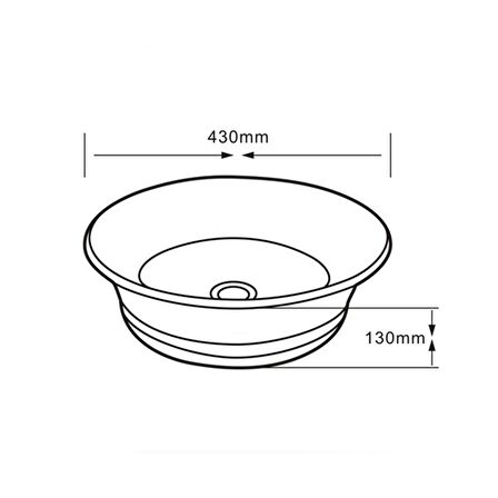 E-3011BR Tezgah Üstü Porselen Lavabo E-3011BR