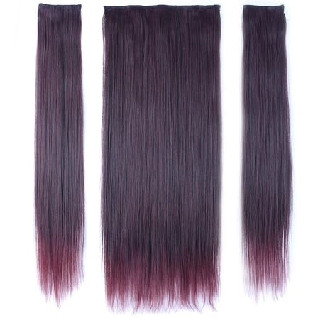 Fiber Sen Düz Yarım Ay + 2 Yan Çıt Çıt / Koyu Kızıl