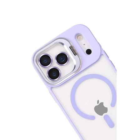 Joko  İphone 17 Pro Max Remim Lensli Magsafe Standlı Kapak - Lila