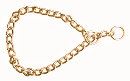 Eğitim Serisi Zincirli Köpek Boyun Tasması 3,5x65 cm - Gold
