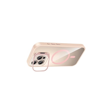 Joko  İphone 16 Pro Max Remim Lensli Magsafe Standlı Kapak - Pembe