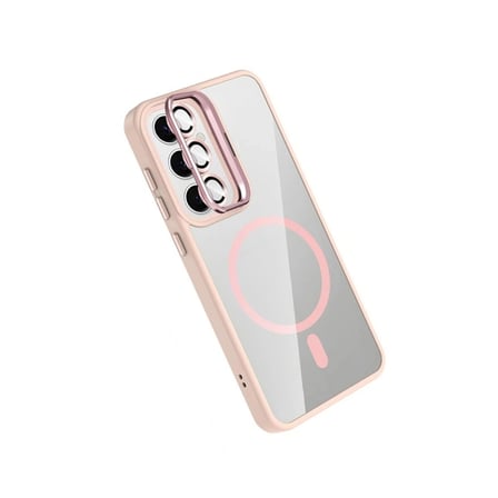 Joko  Galaxy S24 Fe Remim Lensli Magsafe Standlı Kapak - Pembe