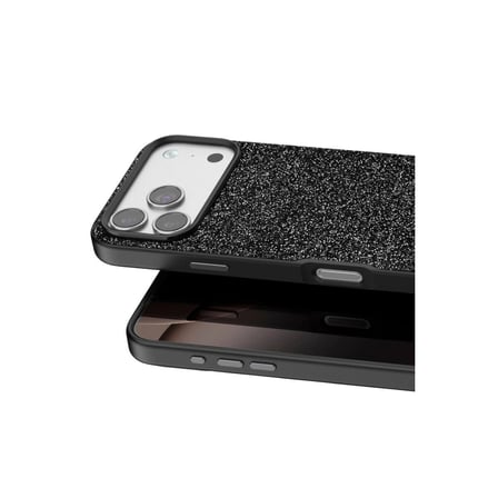 Onegif  İphone 17 Pro Max Bright Simli Kapak - Siyah
