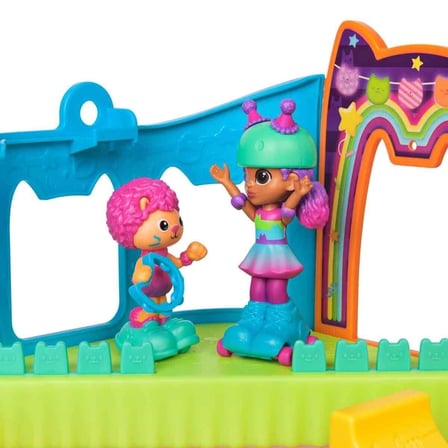 69755 SUN-SPM-FİGÜR OYUN SET GABBY S DOLLHOUSE ÇATI KATI PATEN PARTİSİ