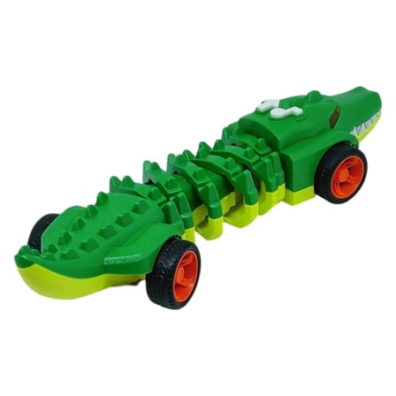 Timsah Araba - Otomatik Hareketli Sesli Işıklı 32 cm - Yeşil Timsah - 1 ADET