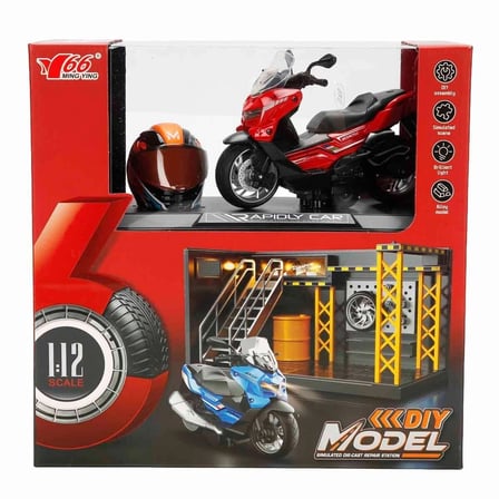 5839 SUN-MYG-MOTOSİKLET 1 12 BMW KASKLI FİGÜR PB.3R SES IŞIK