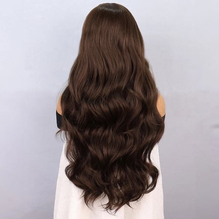 Koyu Kumral Fiber Sen Front Lace Tül Peruk