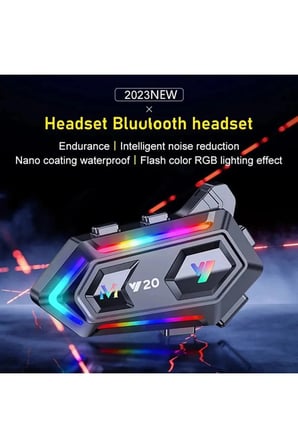Y20 Motor Kurye Kask Kulaklık Rgb Modlu Bluetoototosiklet Kulaklık 5.3 Bluetooth Interkom
