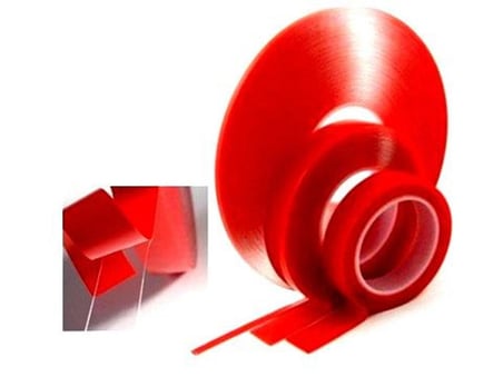 Çift Taraflı Akrilik ize Bant 18 mm x 2 metre Kırmızı VHB