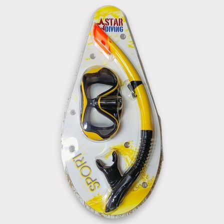 Dalış Maskesi ve Snorkel Yetişkin - 51715-SARI - 1 ADET
