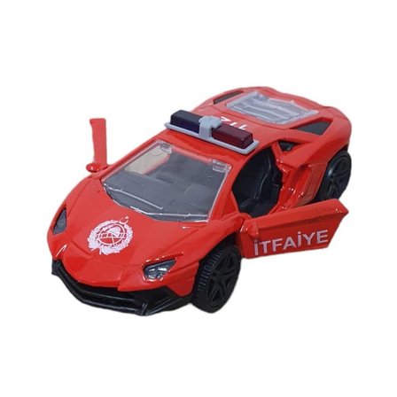 Çek Bırak Metal Araba Lamborgini - ILK003 - İtfaiye - 1 ADET