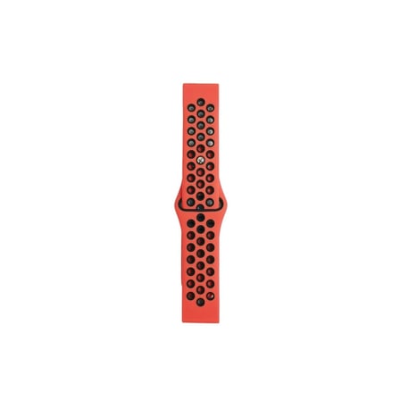 Watch 20mm Spor Delikli Kordon - Kırmızı-siyah