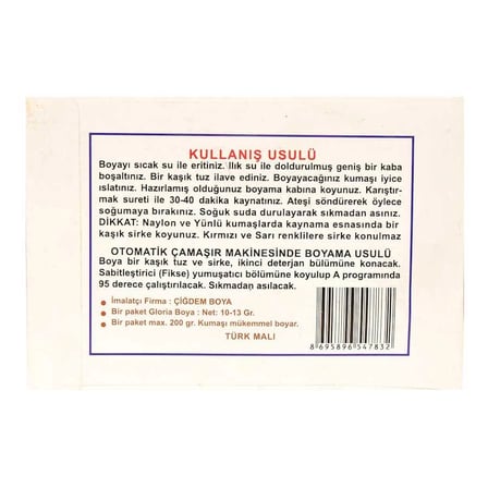 Kumaş Boyası Lacivert 10Gr Pkt