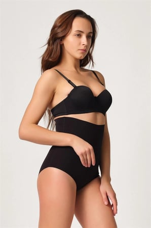 Emay 2708 Lazer Kesim Yüksek Bel Slip Korse Ten