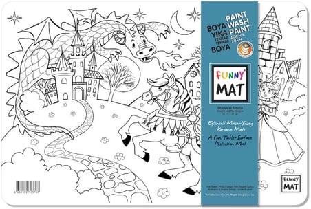 Funny Mat Şövalye ve Ejderha / Knight and The Dragon 25 x 35 cm