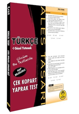 Tasarı ALES Türkçe Sözel Yetenek Yaprak Test Çek Kopart