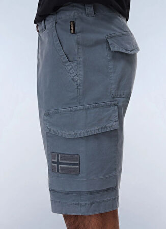 Napapijri NP0A4HOSG1Y1-N-HORTON Gri Normal Bel Regular Fit Erkek Şort