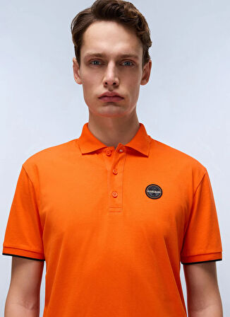 Napapijri NP0A4IDAA001-E-BADGE SUM Turuncu Relaxed Erkek T-Shirt