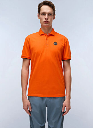 Napapijri NP0A4IDAA001-E-BADGE SUM Turuncu Relaxed Erkek T-Shirt