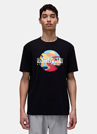 Napapijri NP0A4IE69411-S-VALDOR SS Siyah Relaxed T-Shirt