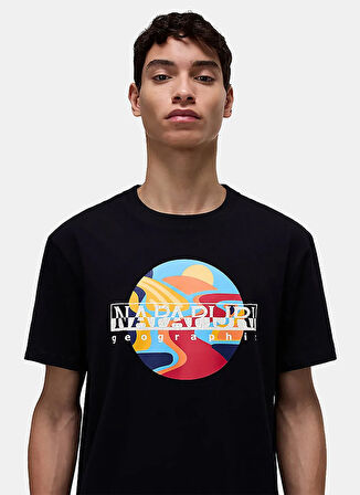 Napapijri NP0A4IE69411-S-VALDOR SS Siyah Relaxed T-Shirt