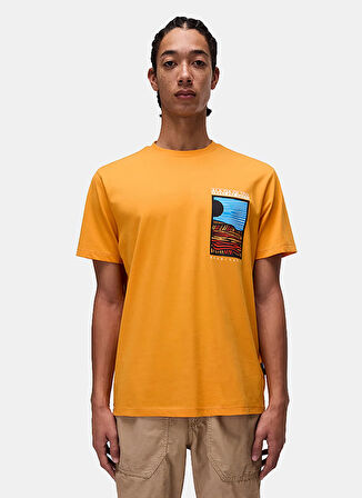 Napapijri NP0A4IE6A701-S-VALDOR SS Turuncu Relaxed Erkek T-Shirt