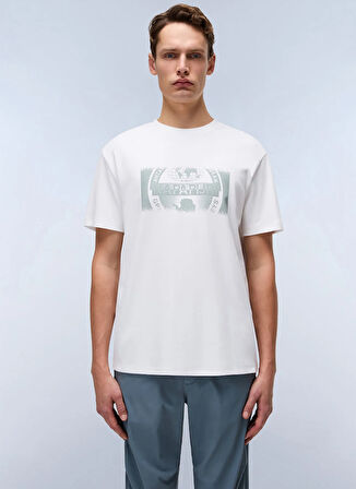 Napapijri NP0A4IEA2061-S-VANNI PRT SS Beyaz Relaxed Erkek T-Shirt