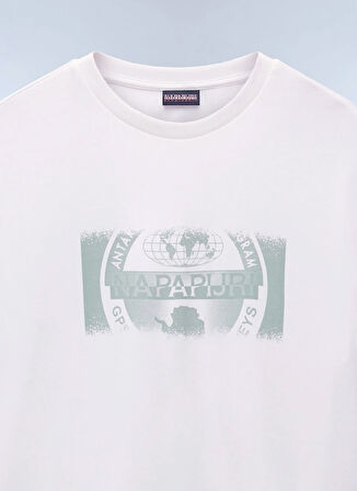 Napapijri NP0A4IEA2061-S-VANNI PRT SS Beyaz Relaxed Erkek T-Shirt