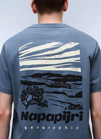 Napapijri NP0A4ILXG1Y1-S-VIGNONI BACK SS Gri Relaxed Erkek T-Shirt