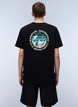 Napapijri NP0A4ILX9411-S-VIGNONI BACK SS Siyah Relaxed Erkek T-Shirt