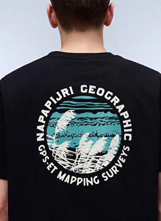Napapijri NP0A4ILX9411-S-VIGNONI BACK SS Siyah Relaxed Erkek T-Shirt