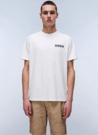 Napapijri NP0A4ILX2061-S-VIGNONI BACK SS Beyaz Relaxed Erkek T-Shirt