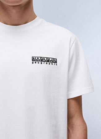Napapijri NP0A4ILX2061-S-VIGNONI BACK SS Beyaz Relaxed Erkek T-Shirt