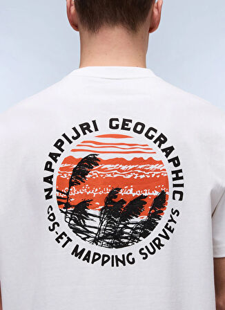 Napapijri NP0A4ILX2061-S-VIGNONI BACK SS Beyaz Relaxed Erkek T-Shirt