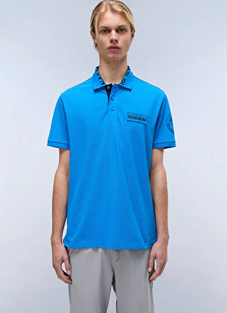 Napapijri NP0A4IN9B2W1-E-AMUNDSEN 1 Mavi Relaxed Erkek T-Shirt
