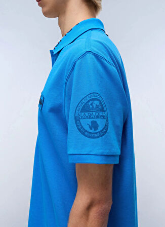 Napapijri NP0A4IN9B2W1-E-AMUNDSEN 1 Mavi Relaxed Erkek T-Shirt