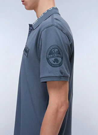 Napapijri NP0A4IN9G1Y1-E-AMUNDSEN 1 Gri Relaxed Erkek T-Shirt