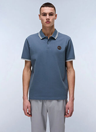 Napapijri NP0A4ID5G1Y1-E-MACAS SS 1 Gri Relaxed Erkek T-Shirt