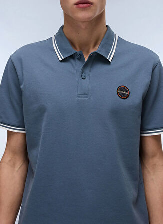 Napapijri NP0A4ID5G1Y1-E-MACAS SS 1 Gri Relaxed Erkek T-Shirt