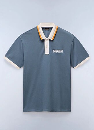 Napapijri NP0A4ID5G1Y1-E-MACAS SS 1 Gri Relaxed Erkek T-Shirt