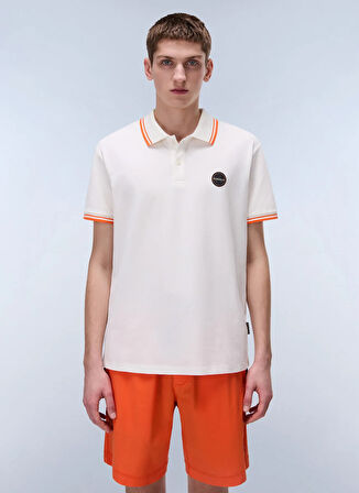 Napapijri NP0A4ID5N1A1-E-MACAS SS 1 Beyaz Relaxed Erkek T-Shirt