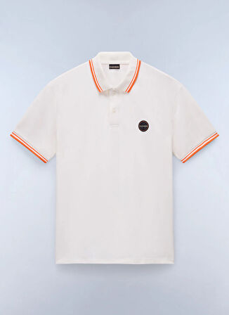 Napapijri NP0A4ID5N1A1-E-MACAS SS 1 Beyaz Relaxed Erkek T-Shirt