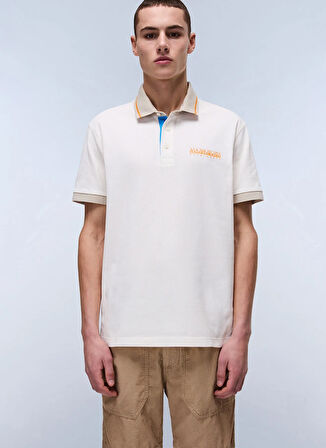 Napapijri NP0A4ID4N1A1-E-ZERI SS Beyaz Relaxed Erkek T-Shirt